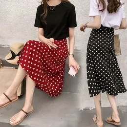 ZANZEA Women Vintage High Waist Polka Dot Skirts Summer Bohemian Long Skirts Casual Beach Party Vestido Faldas Saia Femme Jupe 7 Y200704