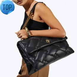 Kurt Geiger London Kensington XXL 38cm Soft Leather Handbags Luxury Black Chains Shoulder Bag Big Cross Body Purse and bagGh6