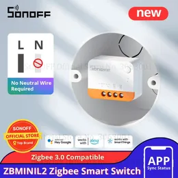 Inne elektronika Sonoff Zbminil2 Brak neutralnego przewodu wymagane Smart Home Zigbee Mini 2 -Way Switch Bezprzewodowy Moduł sterowania Ewelink AppVoice 230927