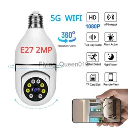 Obiettivo CCTV 2MP 1080P Lampadina Telecamera 5G Wifi Telecamera per sorveglianza domestica Spotlight E27 Telecamera IP di sicurezza wireless panoramica a 360 gradi YQ230928