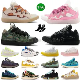 Lässige Designer-Sneaker mit Bordsteinkante für Herren und Damen, Lavins-Schuhe, Kalbsleder, dreifach schwarz, rosa, mehrfarbig, Graffiti-Loafer-Plattform, Schnür-Sneaker, große Größe 12