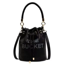 Lady Luxury leather bucket bag Womens men Designer marc tote classic Drawstring shoulder fashion wallet buckets top handle purses handbag Crossbody Unisex bags 020