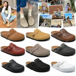 High Quality Birkens Designer Boston Soft Footbed Sandals Slippers clogs Cork Flat Fashion Summer Leather Slide Favourite Beach Outdoor Shoes Arizona i6jX#