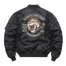 Men's Jackets Spring Bomber Jacket Men Tiger Embroidery Coat Male Waterproof Windbreaker For Boy