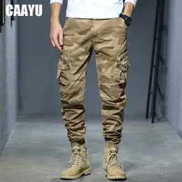 Calças masculinas CAAYU Corredores Cargo Calças Homens Casual Hiphop MultiPocket Masculino Calças Sweatpants Streetwear Tactical Track KhakiCamouflage Calças 230927