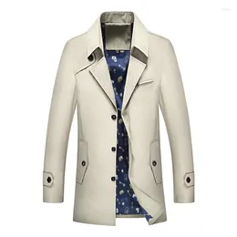 Men's Trench Coats Fashion Jacket Spring And Autumn British Coat Men Slim Handsome Long Plus Fat Size Thin Tide