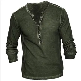 diy衣類カスタマイズされたティーポロスブラックイングリーン3Dパターンファッションメンズルーズスリーブ7ボタンレトロプリントトップTシャツ
