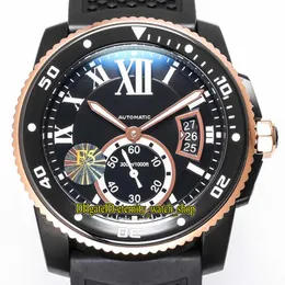 Версия TW F5 Калибр De W2CA0004 Cal 1904-PS MC Автоматические черные мужские часы с большим циферблатом и светящейся датой Керамический резиновый безель Sport245C