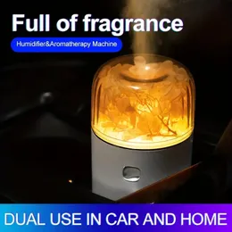 1pc Air Humidifier, USB Cold Mist Sprayer With Color Soft Luminous Car Fragrance Purifier, Eternal Flower Aromatic Humidifier