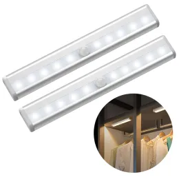 Pir sensor de movimento luz armário guarda-roupa cama lâmpada led sob armário noite lâmpada para armário escadas cozinha ll