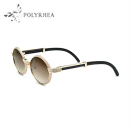 2021 Endless Luxury Diamond Buffalo Horn Sunglasses Africa Pure Natural Texture High Quality Glasses Frame Is Wrapped in perfect d269Z