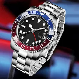 lüks saat moda yeni ünlü erkek paslanmaz çelik saatler moda tasarımcısı kuvars gün kazanan 40mm erkek pim kadran kuvars usta erkek saat gmt relogio
