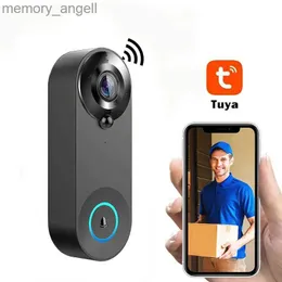 Dörrklockor Tuya Video Doorbell Camera WiFi Wireless Outdoor Full HD Voice Wireless Door Bell For House Security Waterproof för Smart Home YQ230928