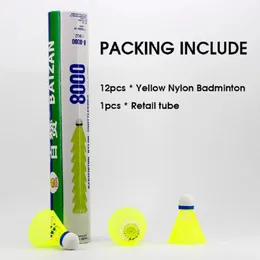 Toplar 12pcs Naylon Shuttlecock Plastik Badminton Kapalı dış mekan eğitimi Dayanıklı 230927 kullanın