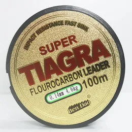 Linha de pesca trançada fluorocarbono 100m linha líder de fibra de carbono transparente linha de pesca com mosca 230927