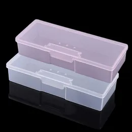 Plast Transparent Nail Manicure Tools Storage Box Nail Potting Ritning Pennor Buffert Slipfiler Organiser Case Container Box2540