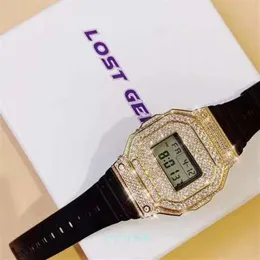 Lost General 2019 GD stesso orologio elettronico al quarzo con coppia di diamanti super flash hip hop con la massima garanzia di qualità334O