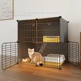 猫のキャリア家庭用鉄ケージ二重層ベッドペット製品