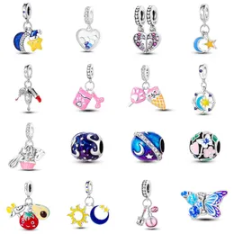 925 Sterling Silver charm Bracelet beads charms DIY pendant loose bead necklace pendant