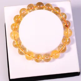 Whole Fashion natural jewelry Citrine 10MM Round Beads Semi precious stone Crystal Chunky red bracelets bangles for women love3079