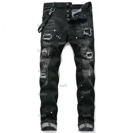 Designer Jeans Mens Pants Linen Pants Hip Hop Men Jeans Distressed Ripped Biker Slim Fit Motorcycle Denim for Men299442