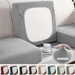 Cadeira cobre macio jacquard cor sólida sofá assento almofada slipcovers elástico canto sofá decorador para sala de estar banquete casa