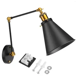 Wall Lamp Vintage Adjustable Industrial Swing Arm Ambient Lighting Warehouse Decor 40-60W 220V For Restaurant Balcony