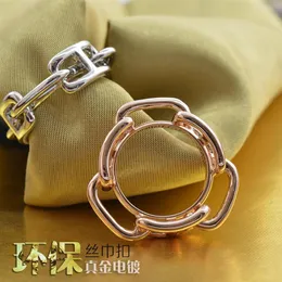 Pins Brooches est style cooper environmental protection materials 3 H scarf ring clip jewelry No hook silk 230109268B