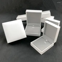 Bolsas de jóias 1 pcs papel branco embalagem caixa de caixa de mão titular de moda anel de embalagem organizador de armazenamento presente