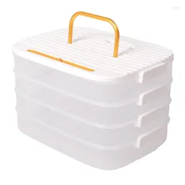 Placas caixa de armazenamento bolinho geladeira freezer grau acessórios cozinha organizador branco