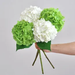 Dekorativa blommor lyxiga riktiga beröring stora hortensia 3D -tryckning Artificial Home Garden Decor Fleur Artifielle Party Favors
