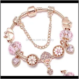 Mode Luxus Designer Nette Reizende Schlüssel Herz Diamant Kristall DIY Europäischen Perlen Armreif Für Frau Mädchen Rose Gold Evu0T B239A