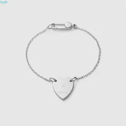 Top Luxury Design Love Heart Bracelet High Quality 925 Silver Plated Material Chain Necklace Jewelry