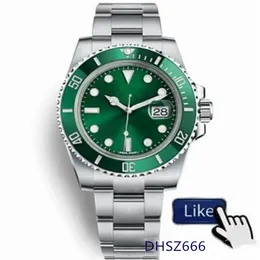 Luxus Orologio di Lusso Glide Lock Fecho Strap Mens Novo Relógio Automático Verde Relógios 116610LV Orologio Automatico relógio de pulso men287j