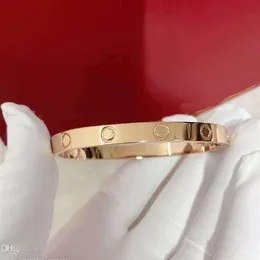 Designer Jewelry Bracelet with screwdriver Fashion Bangle screw design gold for women plus size diamond nail silver 6mm wide 8 inc257T
