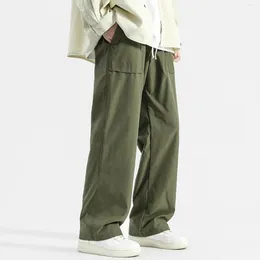Men's Pants Fashion Men Cargo Hip Hop Jogger Male Trousers Elastic Waist Casual Overalls Sweatpants Man Loose Streetwear