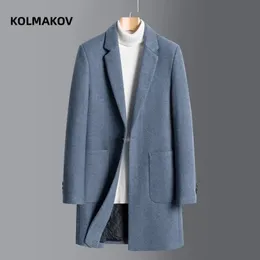 Men's Wool Blends 2023 arrival winter jacket men fashion Woolen Coat Casual trench coat Men Dress Jacket full Size M4XL DY107 230928