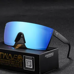 2021 High quality luxury Heat Wave brand sunglasses square Conjoined lens Women men sun glasses UV400273d