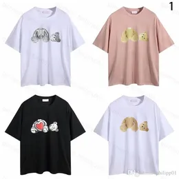 Fashion Summer Men And Womens Angels T-shirts Mans Stylist Tee Guillotine Bear Printed Short Sleeve Truncated Bear Angel Tees ange245h