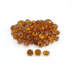 Loose Gemstones Natural Yellow Garnet Round Brilliant Cut Nude Stone Crafts Manufacturers For Direct Acceptance Custom Size