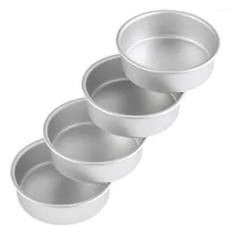 Bakeware Tools 4 Inch Small Cake Pan Set Of Baking Round Pans Tins For Mini Pizza Quiche Non Toxic & Healthy