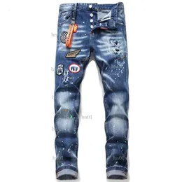 Designer Jeans Mens Pants Linen Pants Hip Hop Men Jeans Distressed Ripped Biker Slim Fit Motorcycle Denim for Men299180