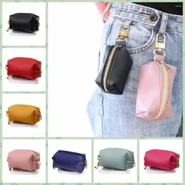 Dog Apparel 1Pcs Portable Pet Garbage Bag Storage Easy Clean Waste Bags Pouch With Metal Clip Durable Pu Leather Products