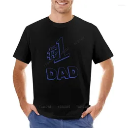 Men's Tank Tops Number #1 DAD T-Shirt Tee Shirt Short Sleeve Hippie Clothes Custom T Shirts Design Your Own Men Workout