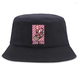 Berets Women's Hat Zero Two Kawaii Devil Maid Anime Hip Hop Cotton Men Sun Hats Beach Graphic Summer Bucket Cap