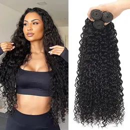 Lace s Water Wave Bundles 100 Human Hair For Women Peruvian Bundle Raw Virgin Unprocessed Curly 230928