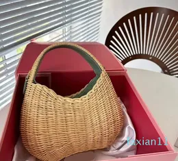 Straw Weave Bags Women Crossbody Shoulder Bags Purse Basket Beach Tote Summer Clutch Bags Linen Blend Gold Accessory