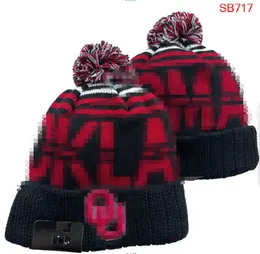 أوكلاهوما بينيز سونرز قبعة كلية شمال أمريكا الشمالية فريق التصحيح Winter Wool Wool Sport Celet Hat Skull Caps