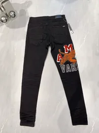 Erkekler Kot Mens Jeans Amirs 2024 Tasarımcı Kot High Citity Moda Erkekler Kot serin Stil Lüks Pantolon Sıkıntılı Biker Siyah Mavi Jean İnce Fit Motosiklet