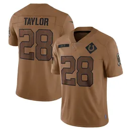 Indianapolis''colts''men 28 Jonathan Taylor Women Youth''brown 2023 Salute to Service Limited Jersey